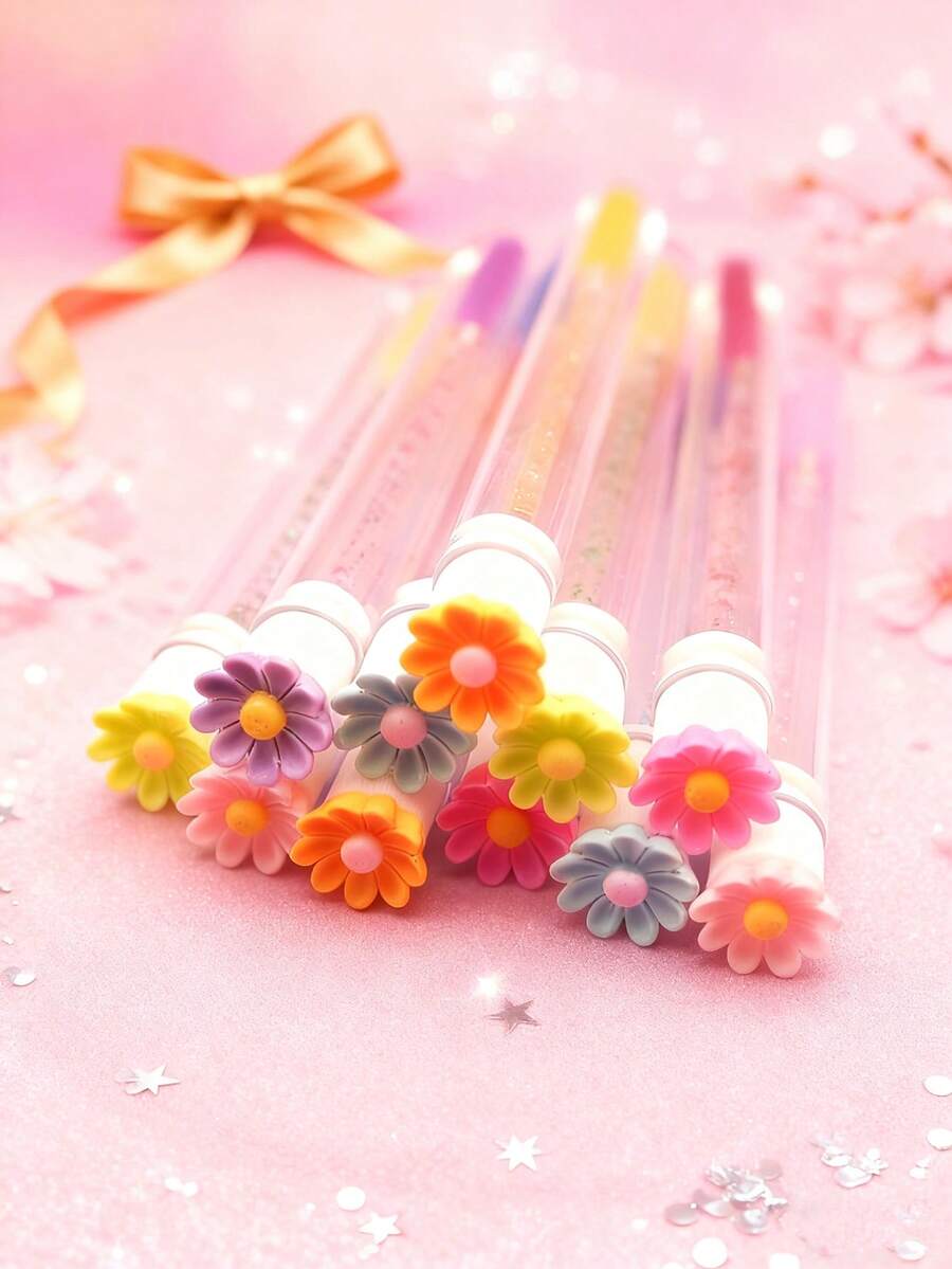 1/3/7pcs Cute Cartoon Rabbit & Rabbit Ear Design Mascara Wands, Eyebrow Brush, Eyelash Extension Tools, Portable Travel Makeup Brushes Set - Multicolor - View 1