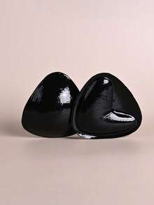 1 Pair Double-Sided Reusable Self-Adhesive Bra Pads, Thickened Invisible Bra Inserts, Waterproof For Swimming - Black - View 7