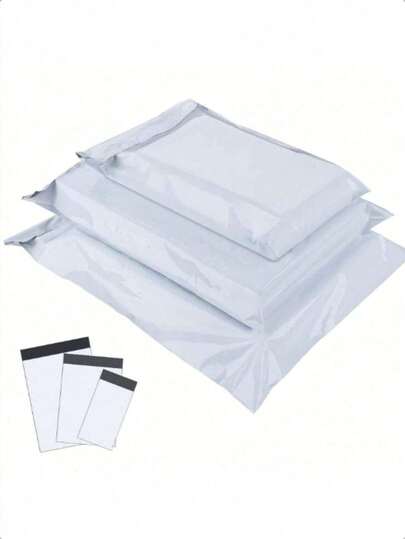 50个/包 纯色快递袋，多用途加厚防水自粘包装袋，适用于学校、办公室、邮寄、快递、服装、物流、仓储、大尺寸快递信封