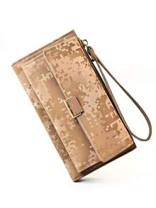 MINGYOU Soft Litchi Grain Handbag & Multifunctional Wallet For Women Money Wallet Purse Wallet Long Wallet Wristlet Wallet - Brown - View 2