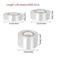 1 Roll 150m Badminton Racket Handle Grip Transparent Underlay Film, Tennis Racket Grip Cushion Underlay Film - Multicolor - View 3