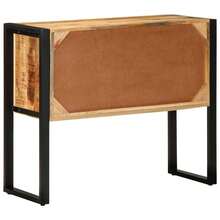 vidaXL Konsolentisch 90x35x75 Cm Aus Rauem Mangoholz - Yellow - View 7