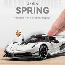 1:24 比例合金压铸 Koenigsegg Jesko 超级跑车模型，高度还原 Forza Horizon 4 中的车辆，令人印象深刻的桌面收藏品，节日、生日或家居装饰的绝佳礼物 - 彩色 - 查看 10