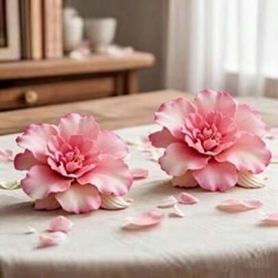 1个百合花蜡烛模具 - 可重复使用的硅胶蜡烛制作模具，精美百合花图案，适用于蜡烛制作、粘土、环氧树脂、树脂、家居装饰、桌面摆件 - 兼容蜡，蜡烛制作材料，装饰烛台