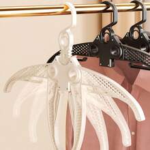 1pc Lazy Spring Retractable Clothes Hanger, Foldable Household Anti-Slip Wide-Shoulder Traceless Clothes Drying Rack, Storage Wonder, Clothes Hanger - Multicolor - View 1