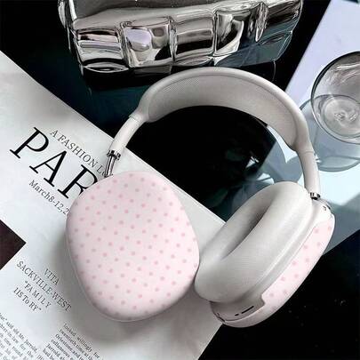 Polka Dot Pink Bluetooth Headphone Case, Girly Ins Style