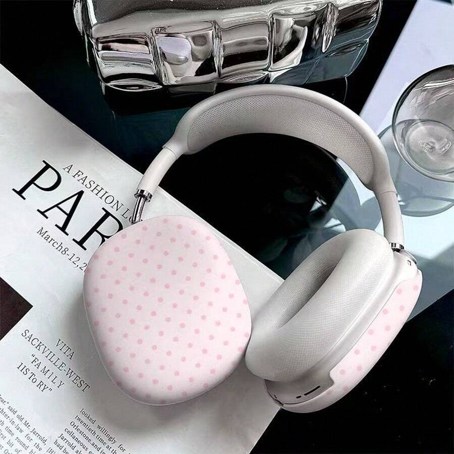 波点粉色蓝牙耳机盒，少女ins风 - 粉色 - 查看 1