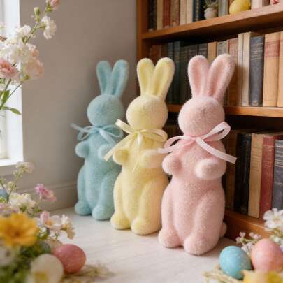 1 chú thỏ bông dễ thương để trang trí - Thỏ bông mềm mại màu pastel, khung cảnh đồng cỏ mang không khí lễ hội, lý tưởng cho trang trí nhà cửa theo mùa, phụ kiện hình thỏ, trang trí đám cưới, trang trí nhà cửa, trang trí phòng, trang trí ngày lễ, trang trí mùa xuân, trang trí mùa hè, những vật dụng cần thiết cho mùa xuân và mùa hè.