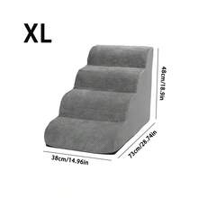Cầu thang cho thú cưng 3/4/5 bậc, đường dốc cho giường, ghế sofa, chống trơn trượt và mài mòn, có thể tháo rời và giặt được, chăm sóc cho chó mèo bị thương, già yếu và đau khớp, sản phẩm bán chạy. - Nhiều màu - Xem 20