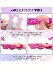 100pcs Reusable Reinforced Nail Stickers, Acrylic Nail Extension Mold, Nail Stickers, Self-Adhesive Paper Nail Mold - Multicolor - View 6