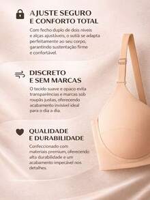 Set Of 3 Reinforced Bras With Padded Cups For Support, Style And Comfort - Black, White And Beige - Multicolor - Ver 4