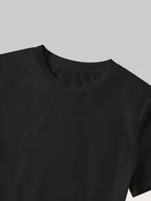 客製化 Y2K 短版 T-Shirt & 2026 世界盃比賽日球衣，90 年代復古 Blokette & 盜版饒舌風格。DIY 客製化文字，隊伍黑色夏季理想之選 - 黑色 - 查看 5