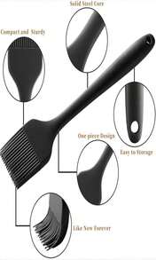 Turkey Injector Syringe - 3 Marinade Injector Needles, Meat Injector Syringe 1OZ, Portable Meat Injector Kit With Black BBQ Brush &Amp; Cleaning Brush For Smoked BBQ Grill, Food Syringe With 5-Hole Needle - ColorA - 查看 6