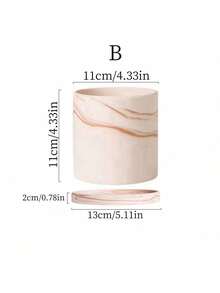 1个红色陶瓷花盆，透气陶土花盆，适用于兰花、绿萝、铁线蕨 - 卡其色 - 查看 8
