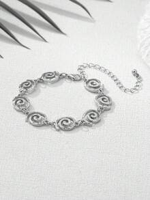 1pc Fashion Symbol Minimalist Versatile Elegant Niche High-End Bracelet For Women, Daily Commute Wear - Bright White - View 2
