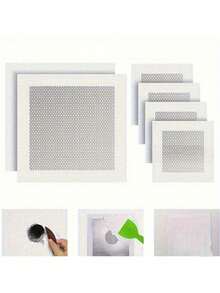 1/5pcs Drywall Repair Aluminum Wall Repair Patch, Fiber Mesh Over Galvanized Plate, Dry Wall Hole Repair Patch Metal Patch With Extended Self-Adhesive Mesh - Fiber-coated Web - View 6
