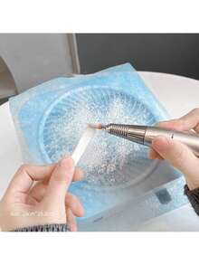 100 قطعة ورق تصفية لمكنسة الأظافر ثلاثية الألوان من القماش غير المنسوج، مرشح لجامع الغبار لمكنسة الأظافر المحمولة، صالون الأظافر، استوديو الأظافر، أوراق تصفية فراغ الأظافر الجديدة، قماش مرشح جامع الغبار متين - A - مشاهدة 8