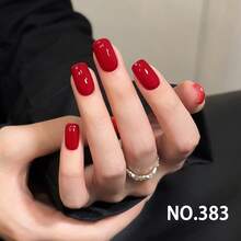 2026新年红色指甲油凝胶，秋冬新款，樱桃酒红色，提亮肤色，沙龙专用 - 酒紅色 - 查看 13