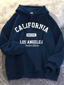 Sudadera con Capucha Estampada de Moda para Hombres - Negro - Ver 9
