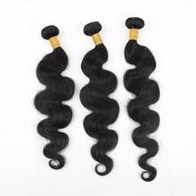 1pc/3PCS Body Wave Bundles Human Hair 10A Brazilian Hair Bundles For Women Natural Human Hair Weave Extensions Soft Natural Black - Natural Black - View 25