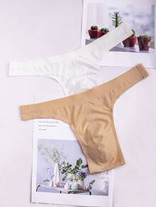 6-Piece Men's Ice Silk Thong - Low Waist, Semi Transparent, Invisible G-Shaped Underwear, Comfortable And Breathable - Mixed Colors - View 4