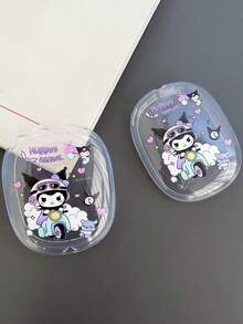 Sanrio 1pc Cartoon Cute Kuromi Headphone Case - Transparent TPU Bluetooth Earmuff Protective Cover For Girls, Compatible With Airpodsmax / Airpodsmax 2 - Purple - View 8