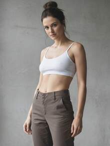 Women's Twill Pants With Lycra And Inset Pockets - Màu xanh lục của thợ săn - Xem 5