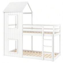 Kids Bed Frames, Headboards & Footboards - White + Pine + 90cm*200cm - View 11