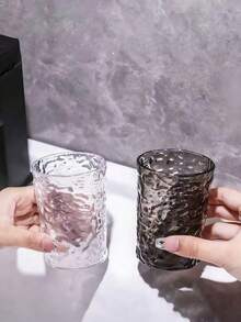 2pcs Minimalist Ice Pattern Toothbrush Cup, Transparent Bathroom Sipper, Home Decor, Bathroom Accessory, Kitchenware, Oral Hygiene - Multiple Styles - View 16