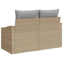 vidaXL 123 X 62 X 69 Cm Poly-Rattan Garten-Sofa Mit Kissen - Beige - Übersicht 3