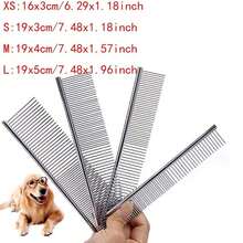 Stainless Steel Pet Grooming Brush, Gently Removes Loose & Matted Fur For Dogs & Cats - Multicolor - View 2