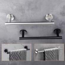 Kit Acessórios Toalheiro Prata Escovada Parafusado Aço Inox 5 Peças Winda - Prata - Visão 7
