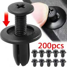 200pcs 6mm Plastic Rivets Fasteners Screws, For Automotive Fender Bumper, Screw Clips Rivet Fasteners, Widely Used For Fixing Car Fender, Bumper, Fender, Lining, Radiator Cover, Door Panel And Other Parts - 200pcs Fixing Screw Clips - View 8