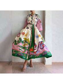 Neutral, Spring, Minimal, Slim, Flowy, Dressy, Office. Spring. Event, Lounge.  Flowy Maxi Dress For Fashion-Forward Women - Purple - View 2