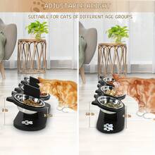 Adjustable Cat Food Bowl With A 15-Degree Tilt Angle, Suitable For Cats, And Small Pets, Easy To Clean, And Detachable For Washing For Multi-Cat Households - 300ml - View 8