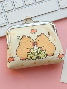 1 PC Capybara Cute PU Zero Money Bag Cartoon Mini Earphone Bag Storage Bag Coin Bag - Multicolor - View 13