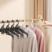1pc Lazy Spring Retractable Clothes Hanger, Foldable Household Anti-Slip Wide-Shoulder Traceless Clothes Drying Rack, Storage Wonder, Clothes Hanger - Multicolor - View 5