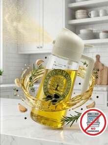 1pc 400ml 2-In-1 Olive Oil Sprayer Bottle, Multi-Functional Tilting Spraying Design, Leak-Proof Seasoning Container, Suitable For Cooking, Grilling, Salad, Baking, Soy Sauce, Vinegar, Essential Kitchen Tool - Multicolor - View 24