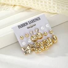 VKME 18件套金属材质蝴蝶结不对称卡片耳环 - XH92825187-88 - 查看 5