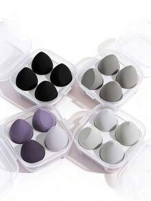 Set de 1 pieza/2 piezas/3 piezas/4 piezas/6 piezas/10 piezas de esponjas de maquillaje de colores y formas aleatorias, esponjas de maquillaje, esponjas multicolor sin látex con forma de gota de agua, para uso en seco y húmedo para mezclar base de maquillaje, adecuado para crema, polvo, líquido, fácil de usar y llevar, regalos, viajes, artículos baratos, artículos esenciales de viaje - Multicolor - Ver 8