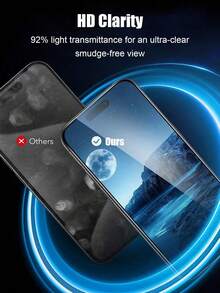 3pcs High Definition Tempered Glass Screen Protector, 1:1 Retina Display, Scratch-Resistant, Shatterproof, , Compatible With Apple X/XR/11/12/13/14/15/16/16 Plus/16 Pro/16 Pro Max/16e/17/17 Air/17 Pro/17 Pro Max Series - 3 Pcs - Transparent - View 7