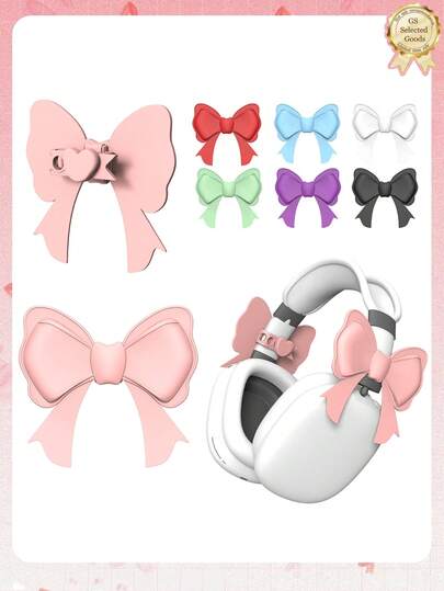 2 piezas Accesorios de auriculares con lazo lindo. Estos accesorios de auriculares de silicona pueden agregar un toque lindo y elegante a tus auriculares, permitiendo que tus auriculares se destaquen con un estilo único y una personalización vibrante. Son cómodos de usar y se pueden fijar fácil y firmemente a los auriculares. Uso duradero sin desteñirse ni desprenderse. No afecta la experiencia del usuario. Adecuado como regalo para Año Nuevo, Navidad, cumpleaños.