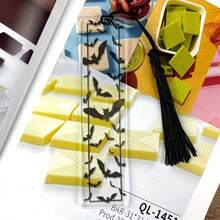 2D Acrylic Bat Shaped Bookmark With Black Tassel, Matching Bat Pattern Design - A Thoughtful Gift For Book Lovers, Colleagues And Friends - A - View 4