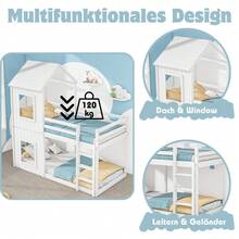 Kids Bed Frames, Headboards & Footboards - White + Pine + 90cm*200cm - View 8