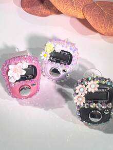 1个定制彩色水钻装饰电子计数器，多用途计数器，适用于商业用途、祈祷计数、节日礼物等。 - 彩色 - 查看 2