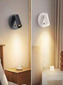 Rechargeable Touch Sensor Wireless Wall Lamp, Metal Material, 3 Adjustable Colors, No Wiring Needed, Suitable For Living Room, Bedroom Entrance, Room, Living Area And Office Decoration - Multicolor - View 1