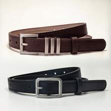 2pcs Women's Casual PU Leather Belt, Suitable For Jeans, Everyday Wear, Spring, Summer, Autumn, Winter - Multicolor - View 9