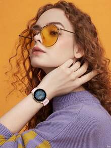 20mm 豹紋雕刻矽膠手錶錶帶，相容 Galaxy Watch 7 6 5 4 40mm 44mm/5 Pro/6 Classic 47mm/Watch 4 Classic/Active 2, 45mm/Watch 3/Watch 4 Classic 42mm 46mm Watch 6 47mm 43mm，波希米亞豹紋防水運動替換錶帶，相容 Honor，男女適用 - 粉砂色 - 查看 9