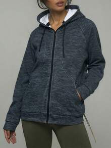 这款女士户外休闲连帽衫两侧均设有口袋。连帽衫本身采用独特的条纹设计，更显时尚。适合休闲穿着、露营、办公和聚会等场合。 - 黑色 - 查看 5