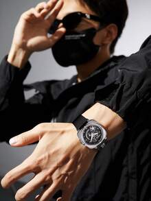 GUANQIN Đồng hồ cơ nam chống nước, phát sáng hình đầu lâu, mặt vuông, vỏ thép không gỉ, kiểu dáng thời trang, công sở, sang trọng, thể thao, tối giản, thích hợp cho Halloween, Giáng sinh, Ngày của Cha, Sinh nhật, tựu trường, học sinh, ngày lễ, Ngày Valentine, hẹn hò, công sở, đeo hàng ngày, quà tặng. - màu đen - Xem 10